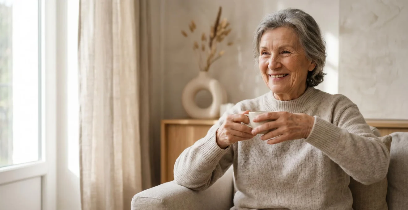 Personne âgée active et en bonne santé pratiquant une activité quotidienne de bien-être